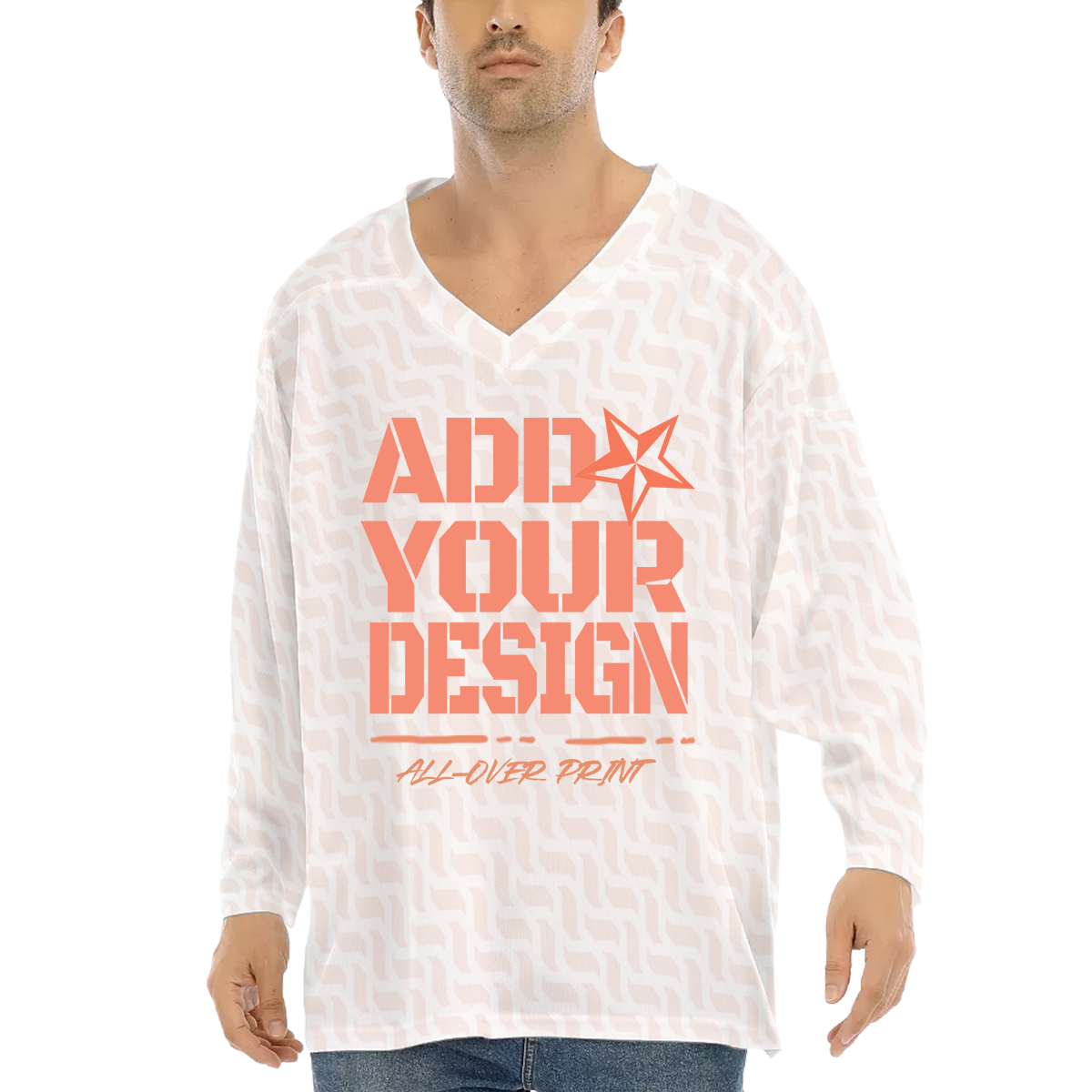 Custom V-neck hockey jersey